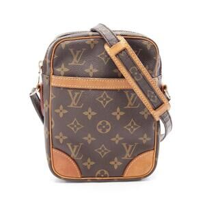 Louis Vuitton Danube Shoulder Bag Canvas Leather Monogram Brown